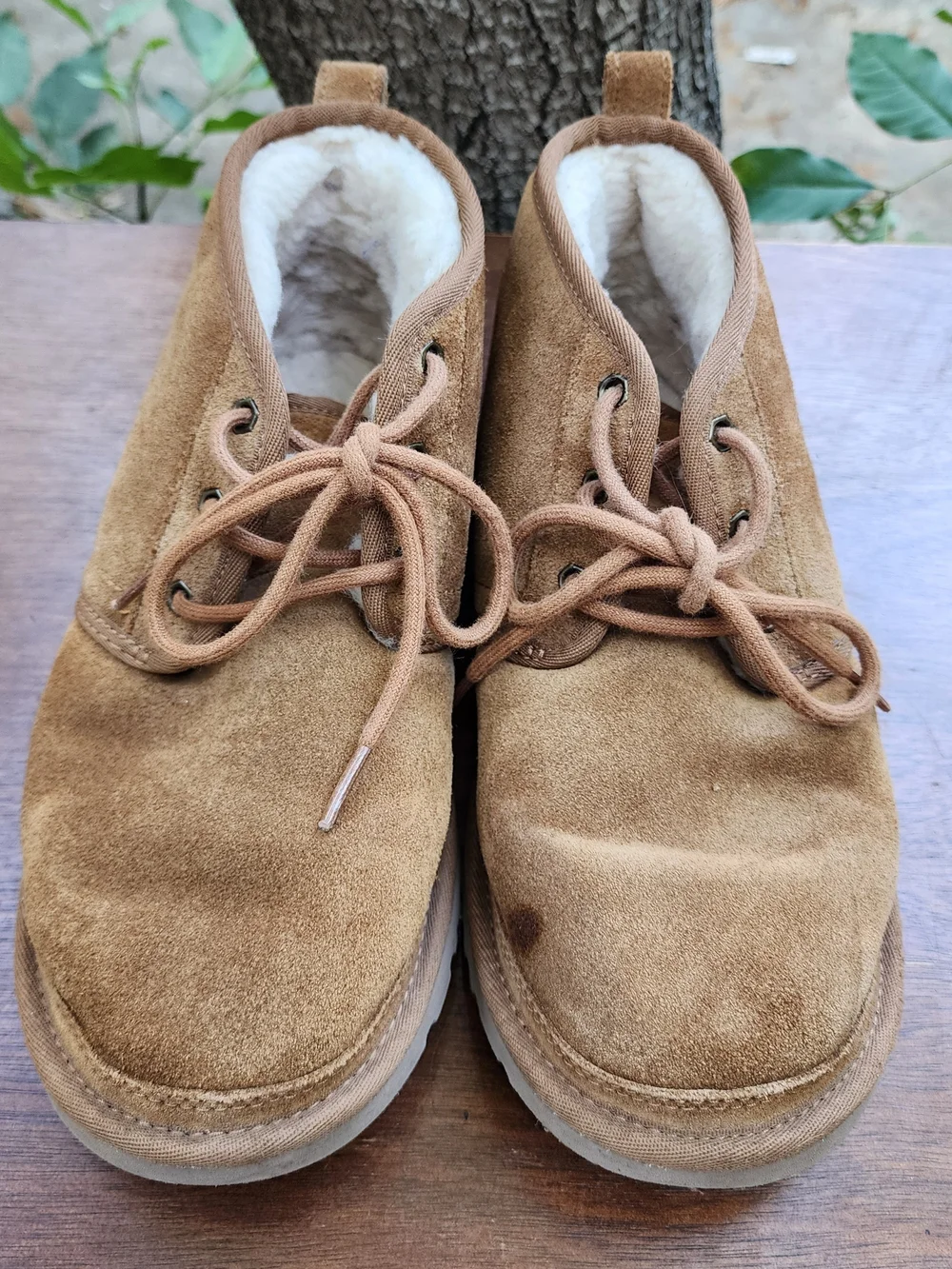 UGG Neumel Suede Lace Up Chukka Boots Chestnut Men's Size [9]